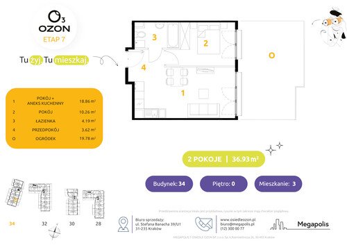 Plan Megapolis mieszkanie w inwestycji ul. Banacha Osiedle OZON Etap 7