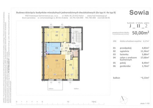 Plan HSD Inwestycje Siemienowicza Sp. z o.o. mieszkanie w inwestycji ul. Sowia Sowia
