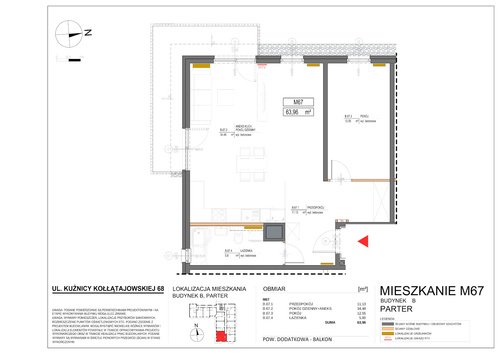Plan Real-Construct Sp. z o.o. mieszkanie w inwestycji ul. Kuźnicy Kołłątajowskiej 68-68A Kuźnicy Kołłątajowskiej 68