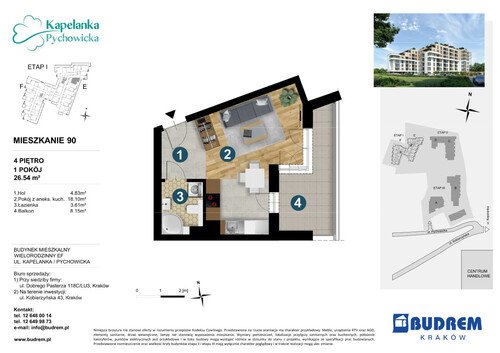 Plan BUDREM mieszkanie w inwestycji ul. Pychowicka Kapelanka-Pychowicka