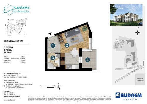 Plan BUDREM mieszkanie w inwestycji ul. Pychowicka Kapelanka-Pychowicka