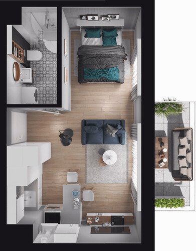 Plan Palladio Cieszyńska Pasek sp. k. mieszkanie w inwestycji ul. Cieszyńska 9 Cieszyńska 9 - II etap (bud. C)