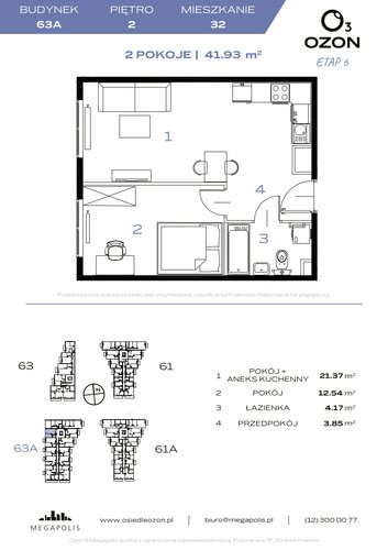 Plan Megapolis mieszkanie w inwestycji ul. Banacha Osiedle OZON Etap 6