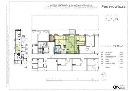 Plan HSD Inwestycje Krakowskie Sp. z o.o. mieszkanie w inwestycji ul. Federowicza Federowicza – Ruczaj Park