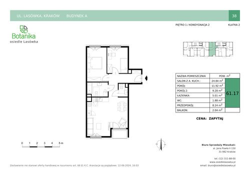 Plan Stylhut Plus sp. z o.o. mieszkanie w inwestycji ul. Lasówka Osiedle Lasówka - bud. A