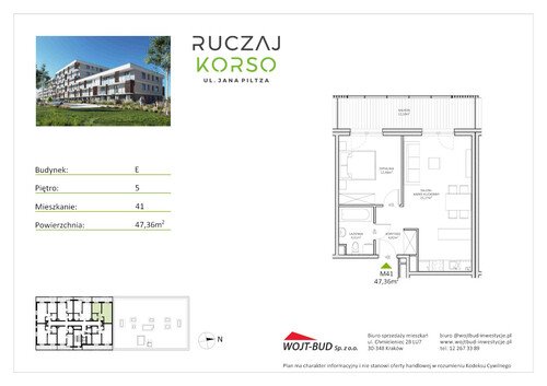 Plan Wojt Bud Sp. z o.o. mieszkanie w inwestycji ul. Jana Piltza 23 Ruczaj Korso - etap III