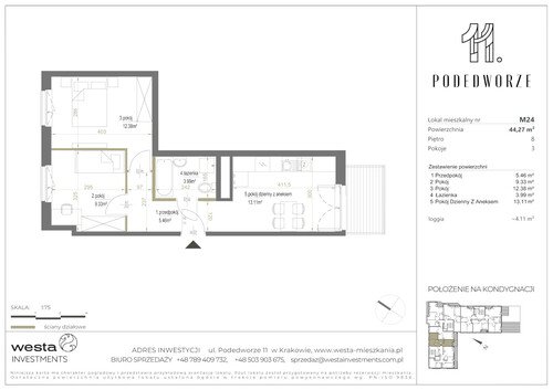 Plan Palladio Podedworze Pasek Paluch Sp. k. mieszkanie w inwestycji ul. Podedworze 11 Podedworze 11