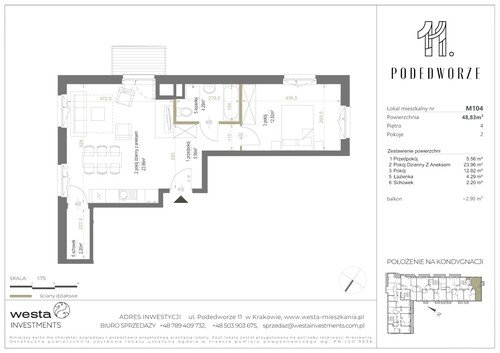 Plan Palladio Podedworze Pasek Paluch Sp. k. mieszkanie w inwestycji ul. Podedworze 11 Podedworze 11