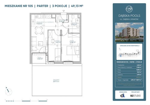 Plan Dasta Invest Sp. z o.o. mieszkanie w inwestycji ul. Dąbska Dąbska Pools