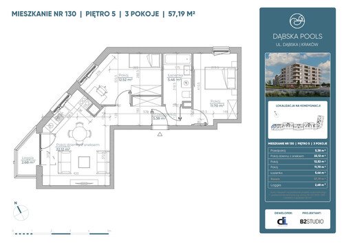 Plan Dasta Invest Sp. z o.o. mieszkanie w inwestycji ul. Dąbska Dąbska Pools