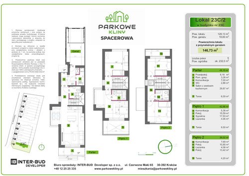 Plan Inter-Bud Developer Sp. z o.o. dom w inwestycji ul. Spacerowa Parkowe Kliny