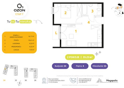 Plan Megapolis mieszkanie w inwestycji ul. Banacha Osiedle OZON Etap 7