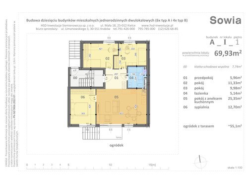 Plan HSD Inwestycje Siemienowicza Sp. z o.o. mieszkanie w inwestycji ul. Sowia Sowia