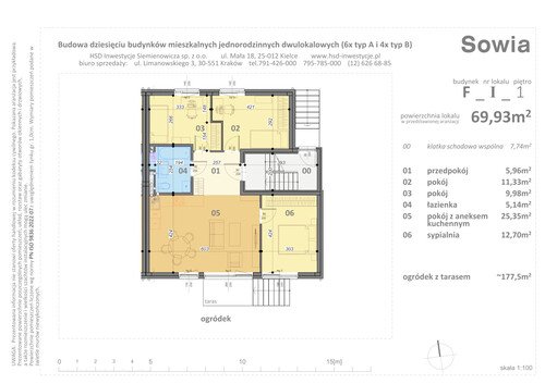 Plan HSD Inwestycje Siemienowicza Sp. z o.o. mieszkanie w inwestycji ul. Sowia Sowia