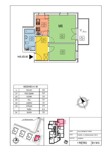 Plan multidom mieszkanie w inwestycji ul. Bieżanowska 122D Lilli Wenedy Park - Dom pod Magnolią