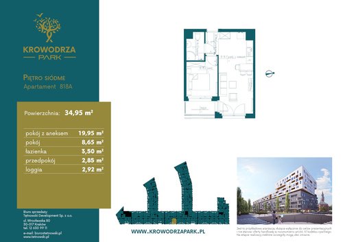 Plan Tętnowski Development mieszkanie w inwestycji ul. Lea / al. Kijowska Krowodrza Park - bud. A