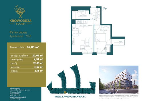Plan Tętnowski Development mieszkanie w inwestycji ul. Lea / al. Kijowska Krowodrza Park - bud. B