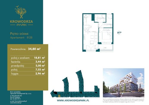 Plan Tętnowski Development mieszkanie w inwestycji ul. Lea / al. Kijowska Krowodrza Park - bud. B