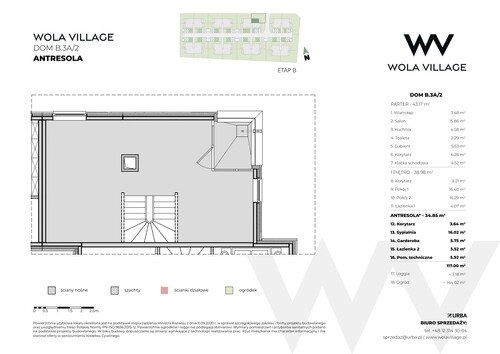 Plan Wola Village Urba CK Sp. z o.o. Sp. k. mieszkanie w inwestycji ul. Podłużna Wola Village - etap IA i IB 