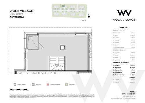 Plan Wola Village Urba CK Sp. z o.o. Sp. k. mieszkanie w inwestycji ul. Podłużna Wola Village - etap IA i IB 