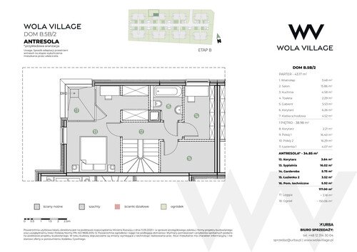 Plan Wola Village Urba CK Sp. z o.o. Sp. k. mieszkanie w inwestycji ul. Podłużna Wola Village - etap IA i IB 