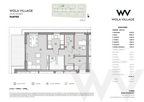 Plan Wola Village Urba CK Sp. z o.o. Sp. k. mieszkanie w inwestycji ul. Podłużna Wola Village - etap IA i IB 