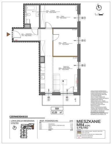 Plan Real-Construct Sp. z o.o. mieszkanie w inwestycji ul. Czerwieńskiego 3 Czerwieńskiego 3