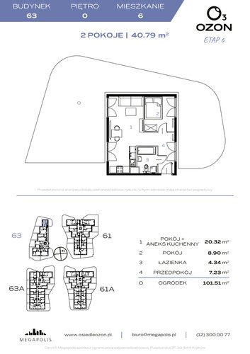Plan Megapolis mieszkanie w inwestycji ul. Banacha Osiedle OZON Etap 6