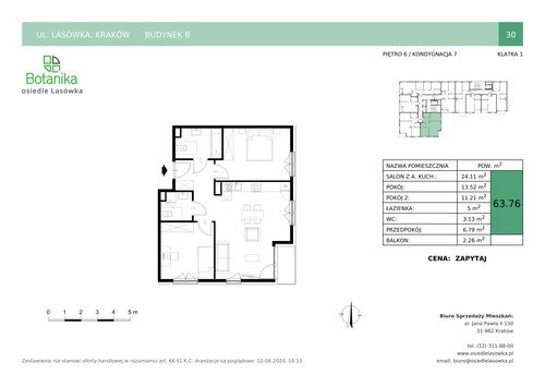 Plan Stylhut Plus sp. z o.o. mieszkanie w inwestycji ul. Lasówka Osiedle Lasówka - bud. B