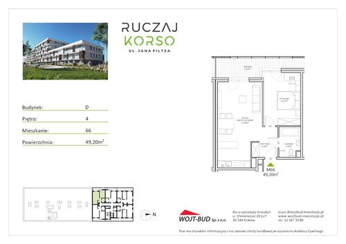 Plan Wojt Bud Sp. z o.o. mieszkanie w inwestycji ul. Jana Piltza 23 Ruczaj Korso - etap III