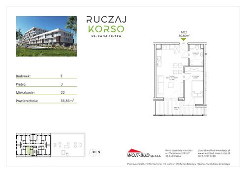 Plan Wojt Bud Sp. z o.o. mieszkanie w inwestycji ul. Jana Piltza 23 Ruczaj Korso - etap III