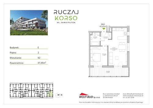 Plan Wojt Bud Sp. z o.o. mieszkanie w inwestycji ul. Jana Piltza 23 Ruczaj Korso - etap III