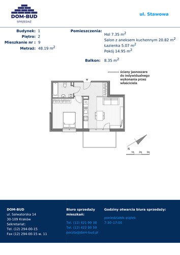 Plan Dom-Bud M. Szaflarski Spółka Jawna mieszkanie w inwestycji ul. Stawowa 242 Stawowa - bud. 1/1