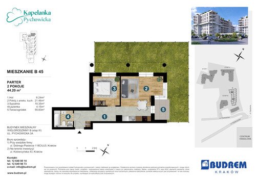 Plan BUDREM mieszkanie w inwestycji ul. Pychowicka 3A Kapelanka-Pychowicka - budynek B