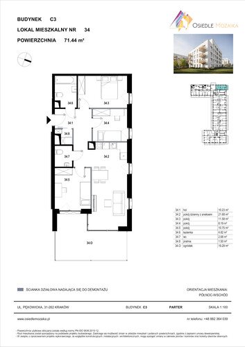 Plan KG Group Sp. z o.o. mieszkanie w inwestycji  Osiedle Mozaika - bud. C3