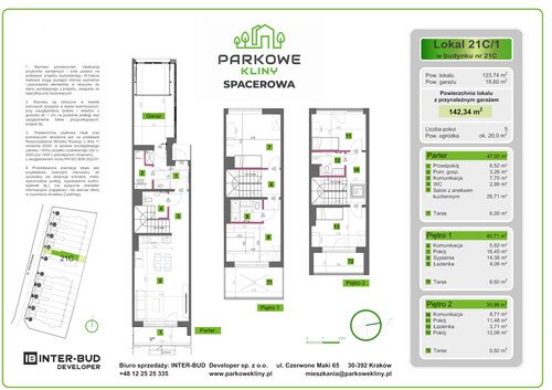 Plan Inter-Bud Developer Sp. z o.o. dom w inwestycji ul. Spacerowa Parkowe Kliny