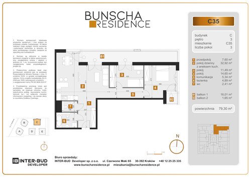 Plan Inter-Bud Developer Sp. z o.o. mieszkanie w inwestycji ul. Bunscha Bunscha Residence (wkrótce w sprzedaży) 