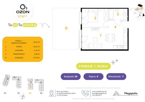 Plan Megapolis mieszkanie w inwestycji ul. Banacha Osiedle OZON Etap 7