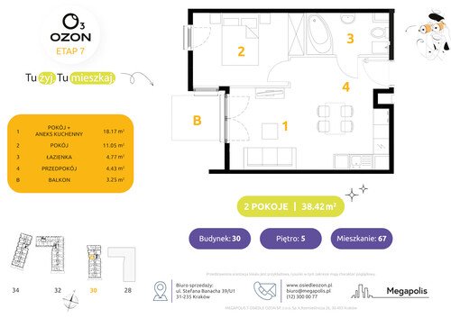 Plan Megapolis mieszkanie w inwestycji ul. Banacha Osiedle OZON Etap 7