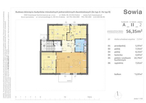 Plan HSD Inwestycje Siemienowicza Sp. z o.o. mieszkanie w inwestycji ul. Sowia Sowia