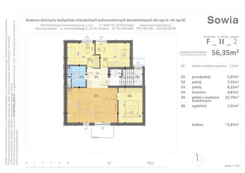 Plan HSD Inwestycje Siemienowicza Sp. z o.o. mieszkanie w inwestycji ul. Sowia Sowia