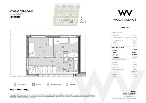 Plan Wola Village Urba CK Sp. z o.o. Sp. k. mieszkanie w inwestycji ul. Podłużna Wola Village - etap IA i IB 