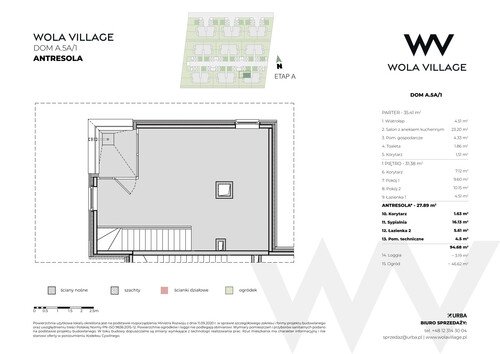 Plan Wola Village Urba CK Sp. z o.o. Sp. k. mieszkanie w inwestycji ul. Podłużna Wola Village - etap IA i IB 