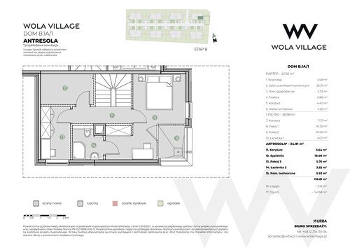 Plan Wola Village Urba CK Sp. z o.o. Sp. k. mieszkanie w inwestycji ul. Podłużna Wola Village - etap IA i IB 