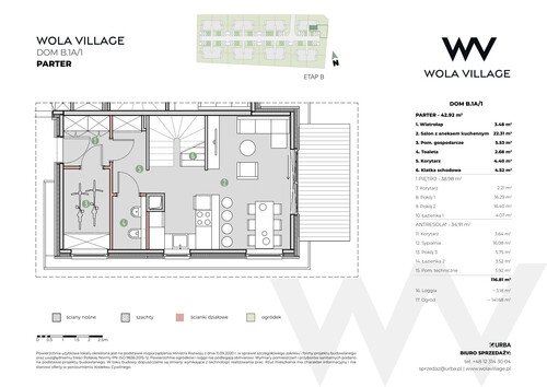Plan Wola Village Urba CK Sp. z o.o. Sp. k. mieszkanie w inwestycji ul. Podłużna Wola Village - etap IA i IB 
