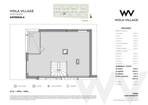 Plan Wola Village Urba CK Sp. z o.o. Sp. k. mieszkanie w inwestycji ul. Podłużna Wola Village - etap IA i IB 