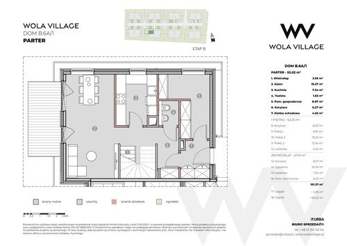 Plan Wola Village Urba CK Sp. z o.o. Sp. k. mieszkanie w inwestycji ul. Podłużna Wola Village - etap IA i IB 