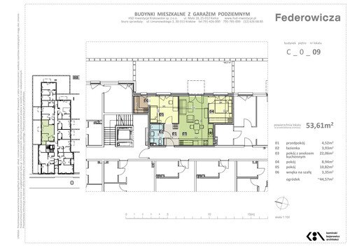 Plan HSD Inwestycje Krakowskie Sp. z o.o. mieszkanie w inwestycji ul. Federowicza Federowicza – Ruczaj Park