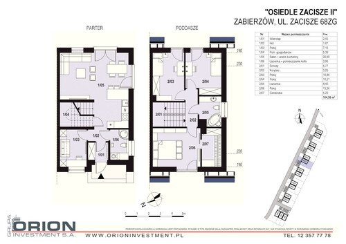 Plan Grupa Orion Investment S.A. dom w inwestycji Zabierzów, ul. Zacisze Zacisze Zabierzów II