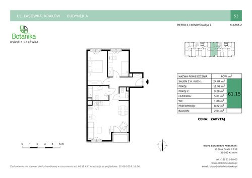 Plan Stylhut Plus sp. z o.o. mieszkanie w inwestycji ul. Lasówka Osiedle Lasówka - bud. A